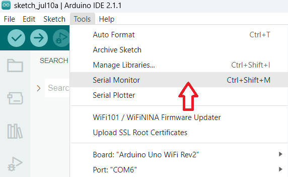 Open Serial Monitor on Arduino IDE.