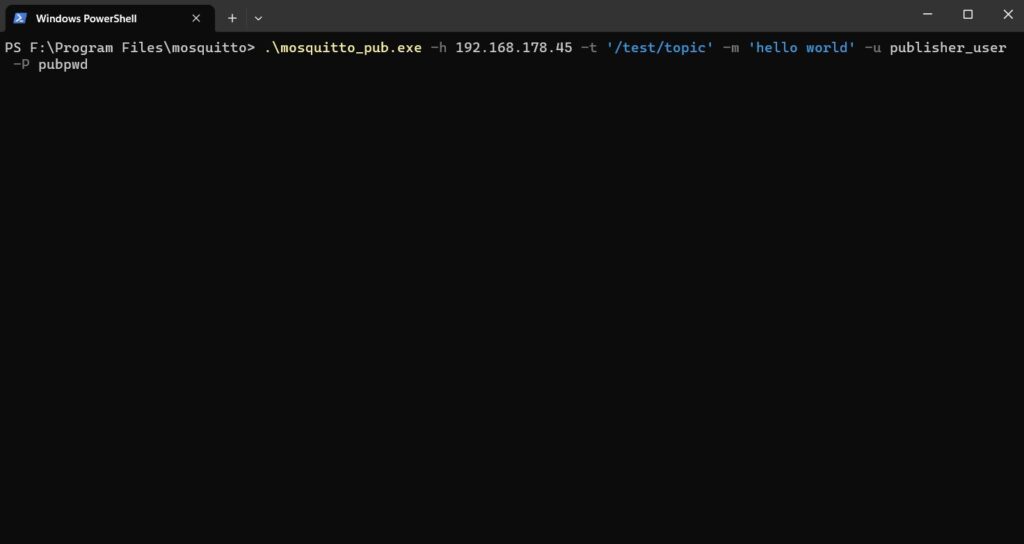 Publisher client start with user authentication